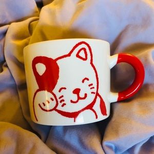 RARE Red&White Cat mug